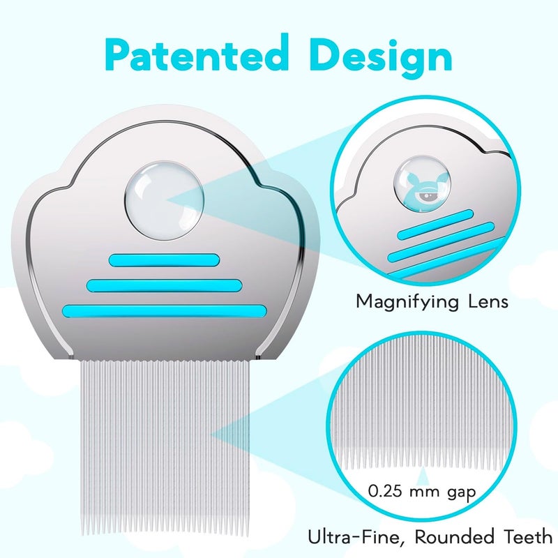 Adamson Lice Comb - Stainless Steel Lice Comb for Kids - Effective Nit Comb - Lice Combs for Thick Hair - Durable and Easy to Clean - Peine para Piojos y Liendres para Niñas - Image 3